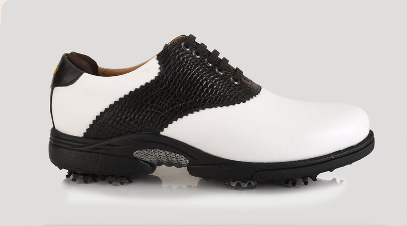 Notting White-Black Golf Shoes