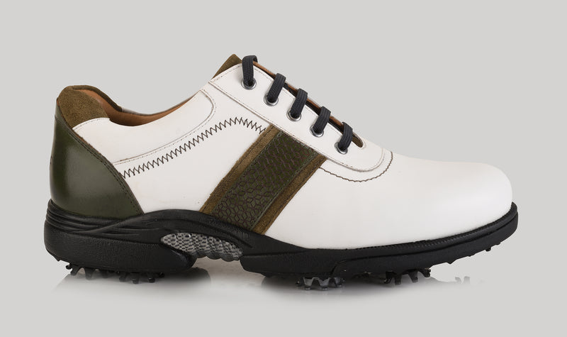 Berlin White-Green Golf Shoes