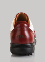 Berlin Antique White-Red Golf Shoes