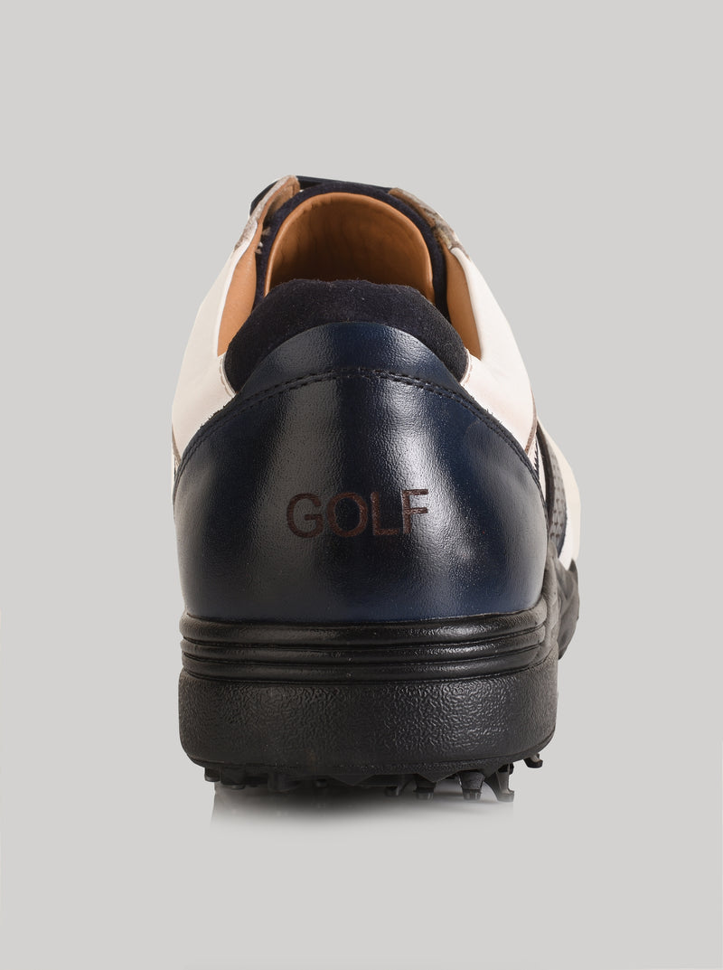 Berlin Antique White-Blue Golf Shoes