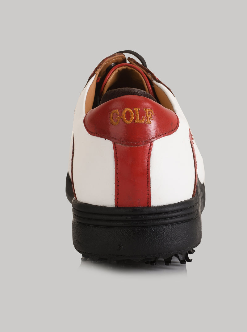 Notting White-Red Golf Shoes