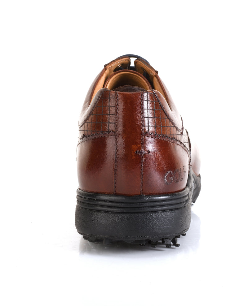 Austin Antique Tan-Brown Golf Shoes