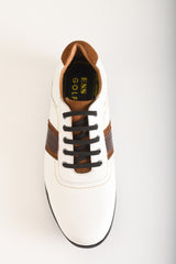 Berlin Antique White-Tan Golf Shoes