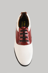 Austin Antique White-Red Golf Shoes