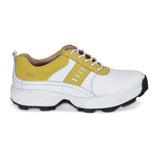 Brad White & Yellow Golf Shoes