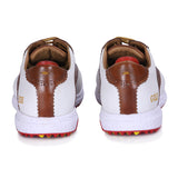 Euro White & Tan Golf Shoes