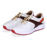 Dollar White, Red & Brown Golf Shoes