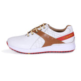 Dollar White, Red & Tan Golf Shoes