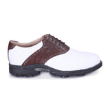 Tiger White & Brown Golf Shoes