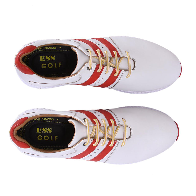 Pound White & Red Golf Shoes